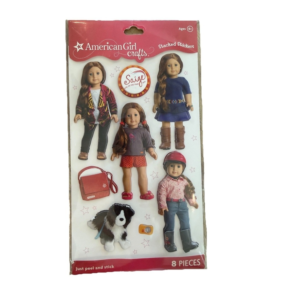 American Girl Crafts STACKED STICKERS AG Saige  NEW